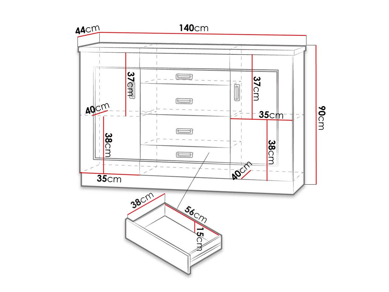 Chest of drawers Stanton B105