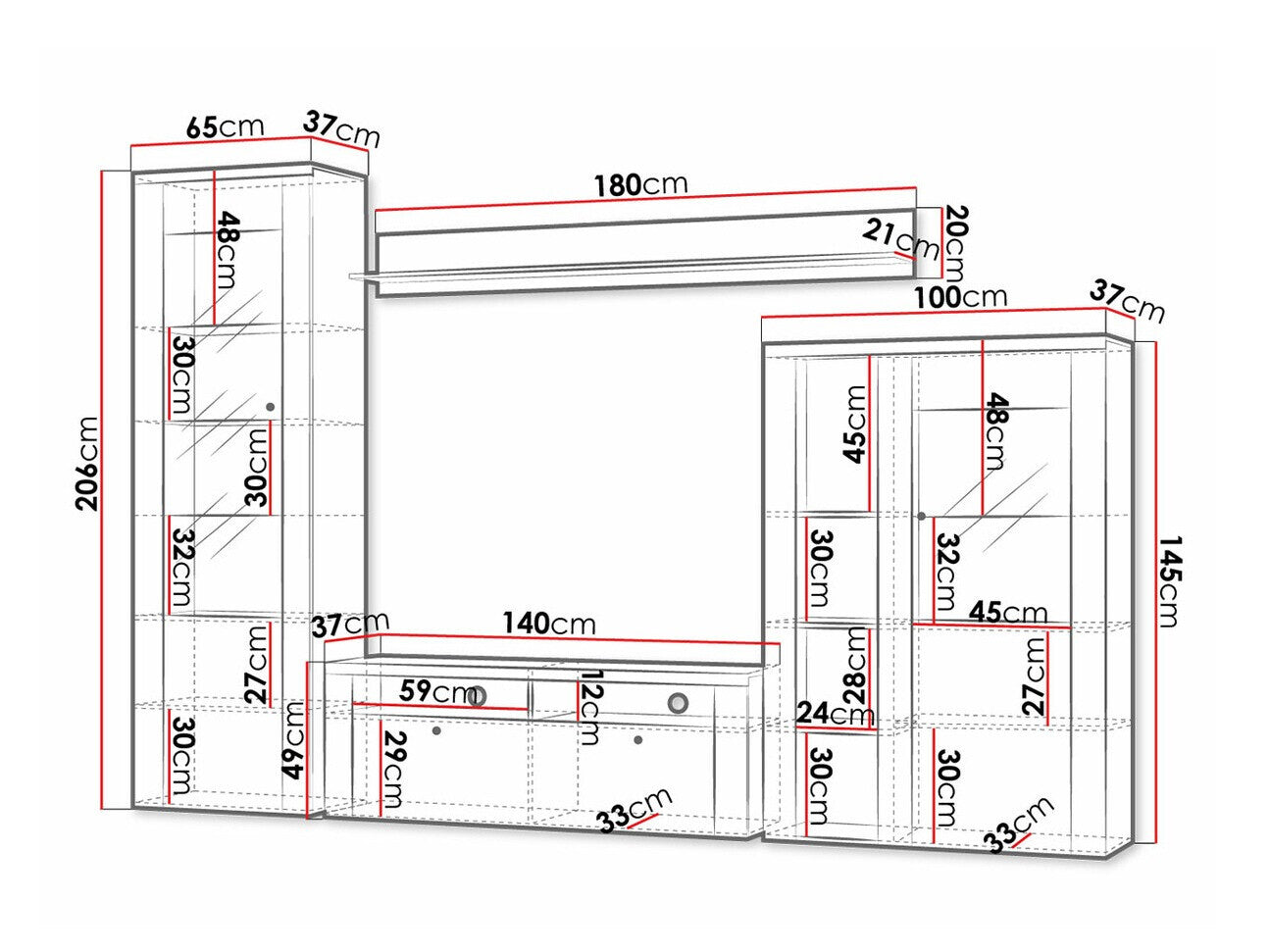 Stuemøbler-sæt Salelbo 100