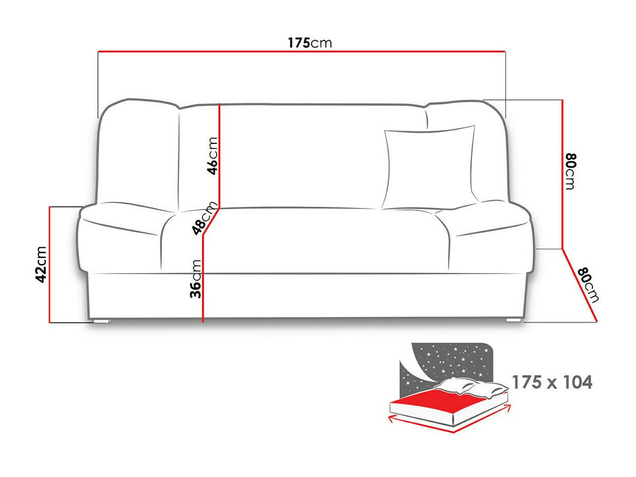 Sovesofa Columbus 117