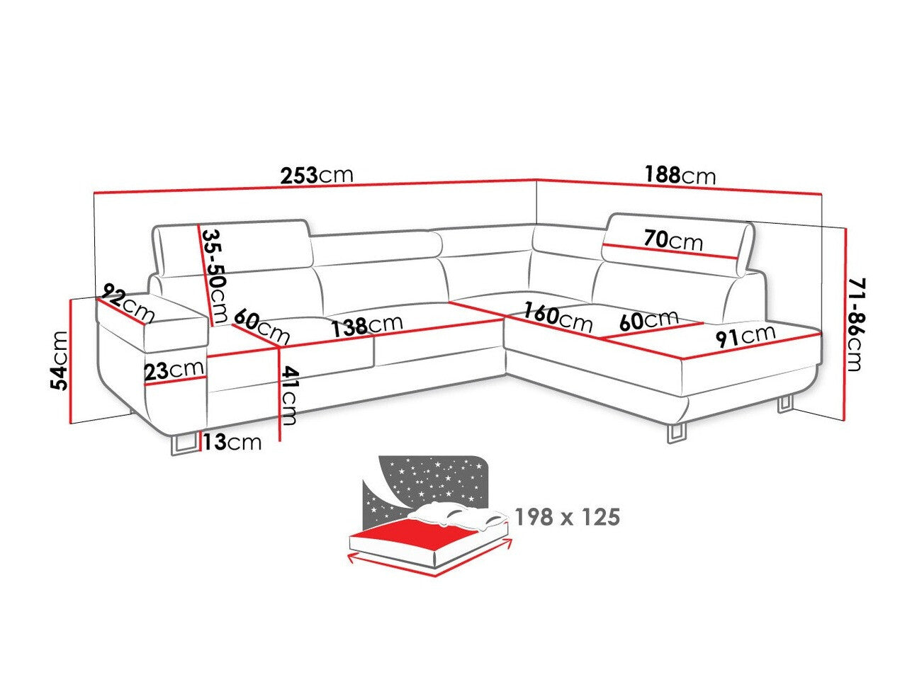 Corner sofa Comfivo 306