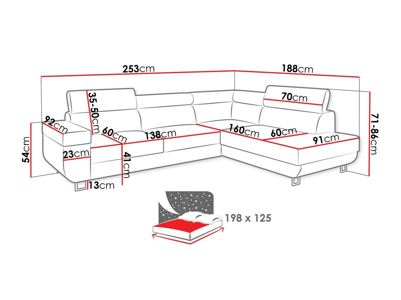 Corner sofa Comfivo 306
