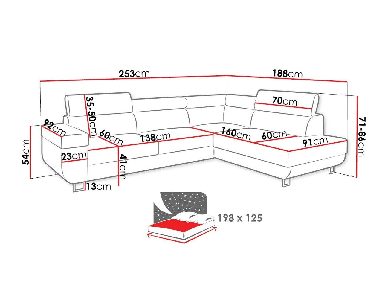 Corner sofa Comfivo 306