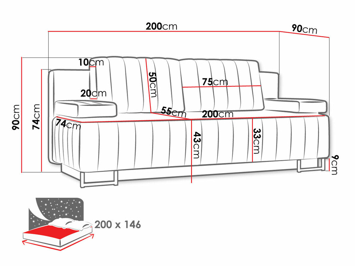 Sovesofa Columbus 152