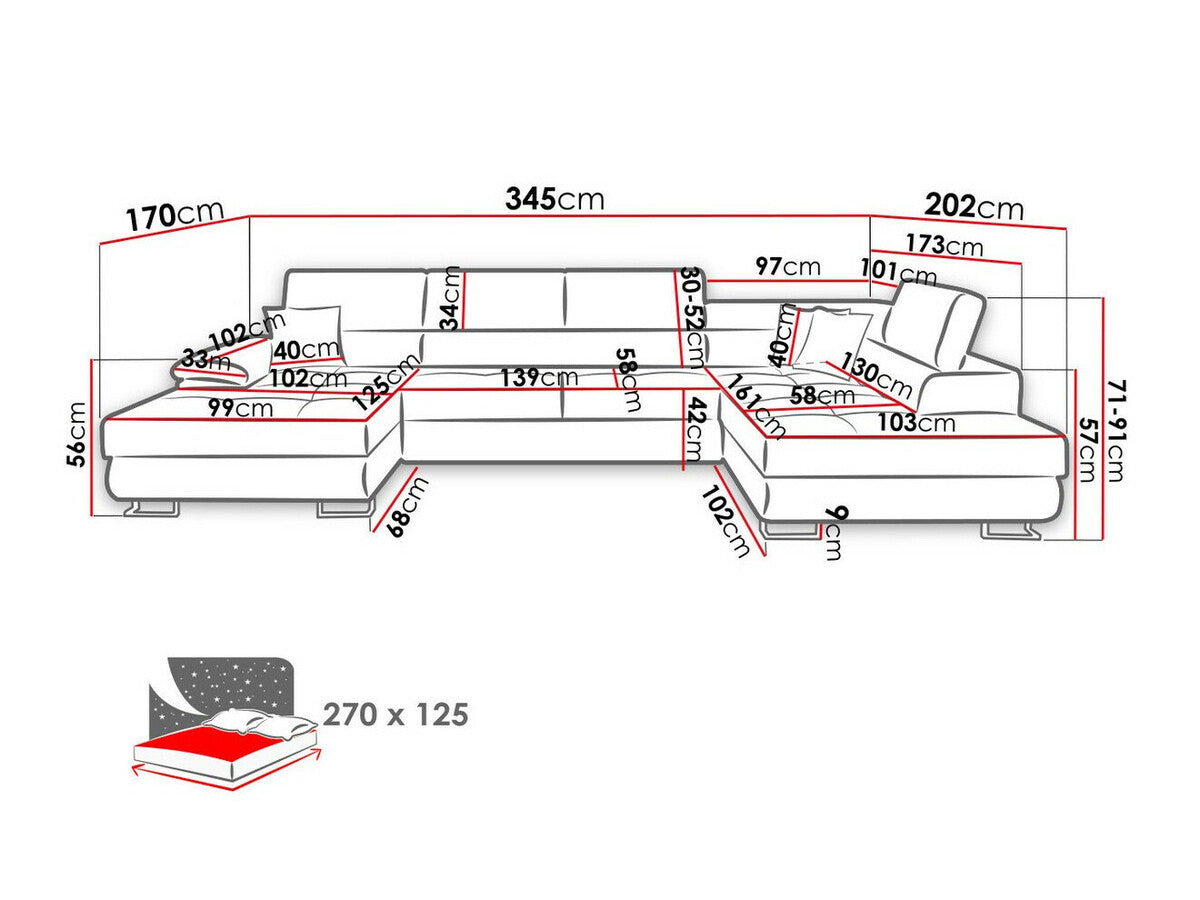 Corner sofa Comfivo 190