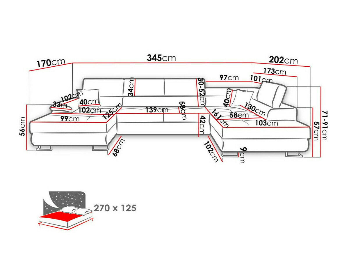 Corner sofa Comfivo 190