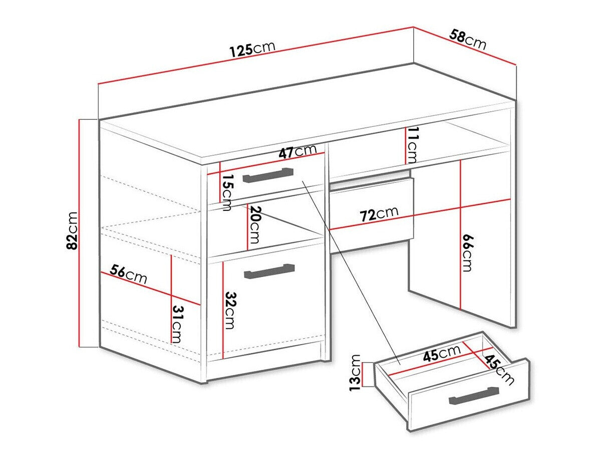 Skrivebord Dortivu 117