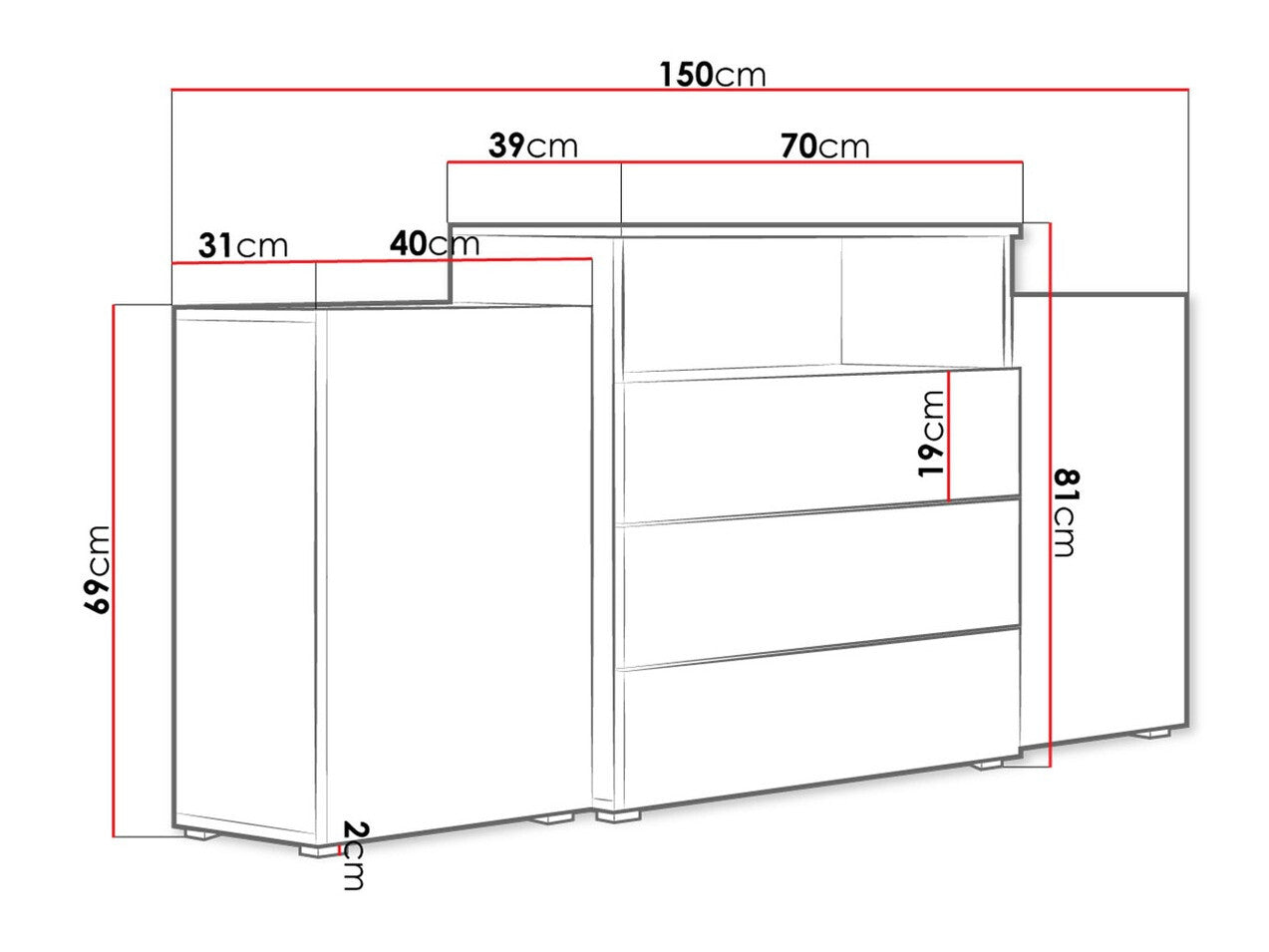 Kommode Sarasota 127