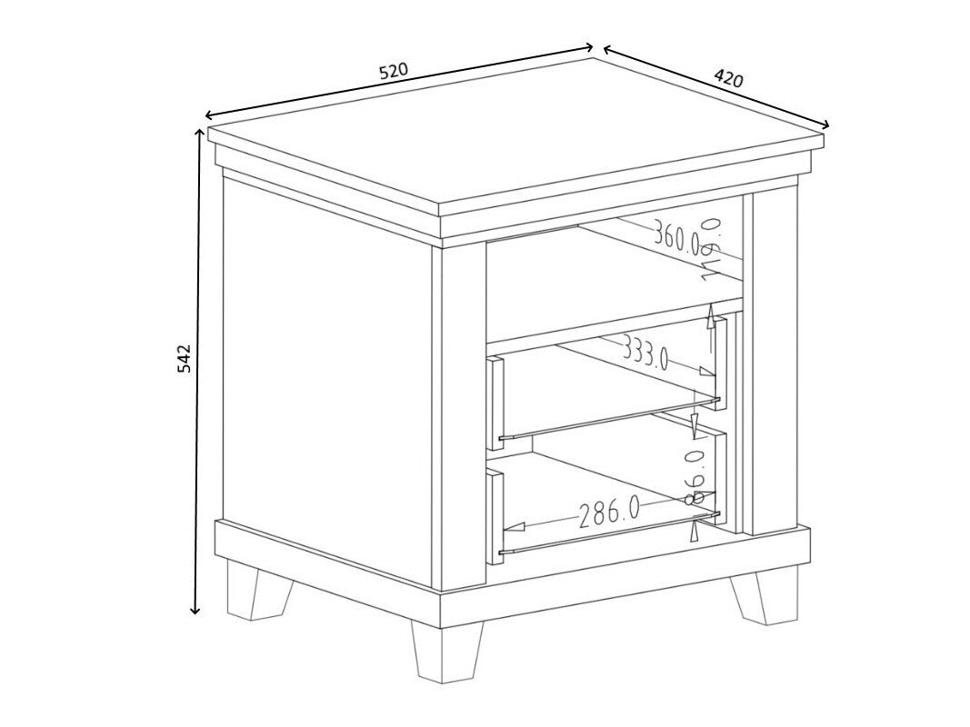 Sengebord Tolnue 117