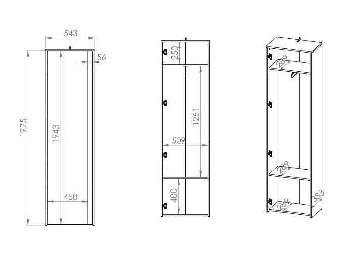 Garderobeskab Vosoe 105