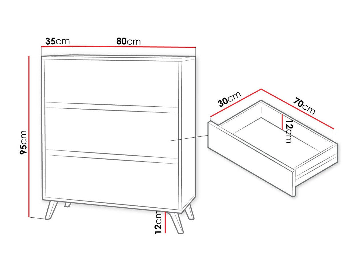 Chest of drawers Bedford D101