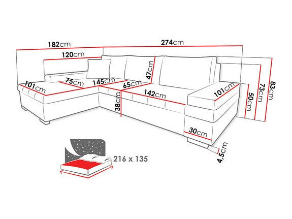 Hjørnesofa Comfivo 121