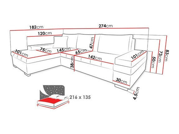 Hjørnesofa Comfivo 121