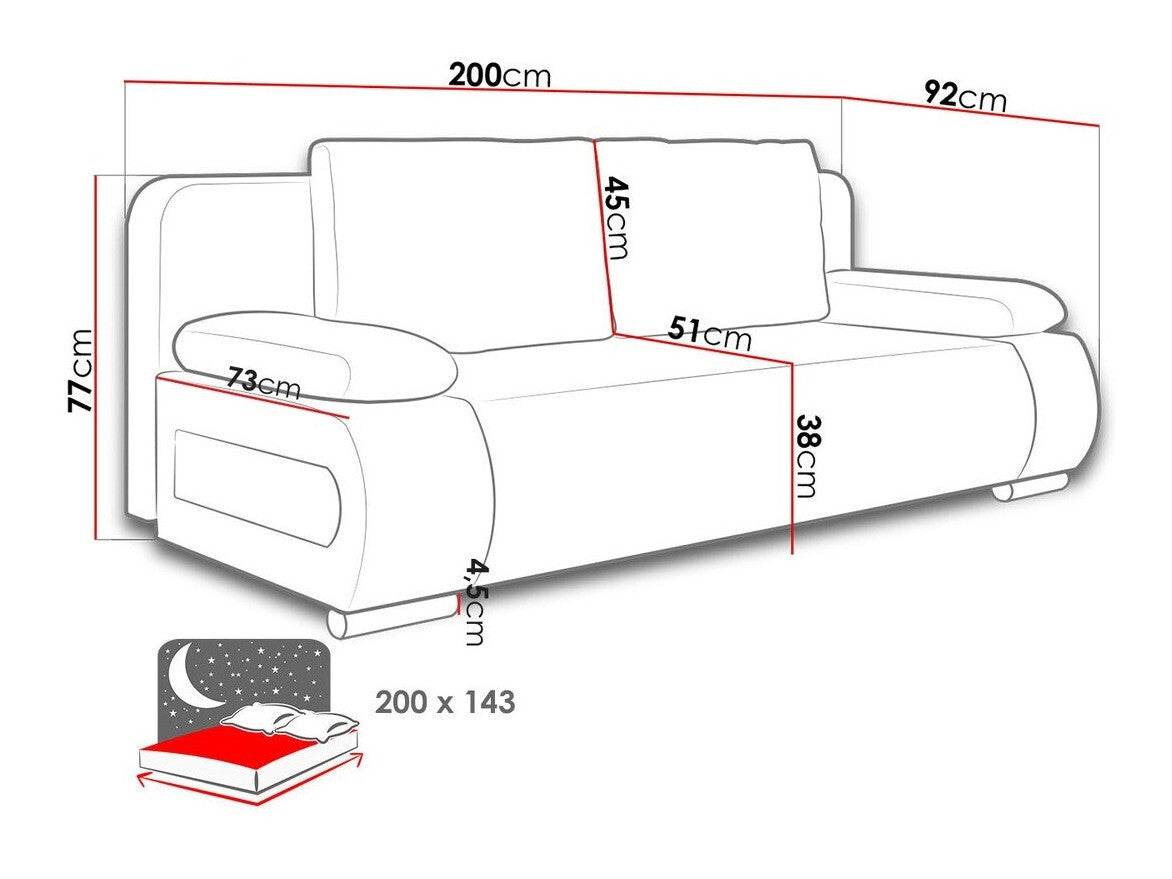 Sovesofa Comfivo 144
