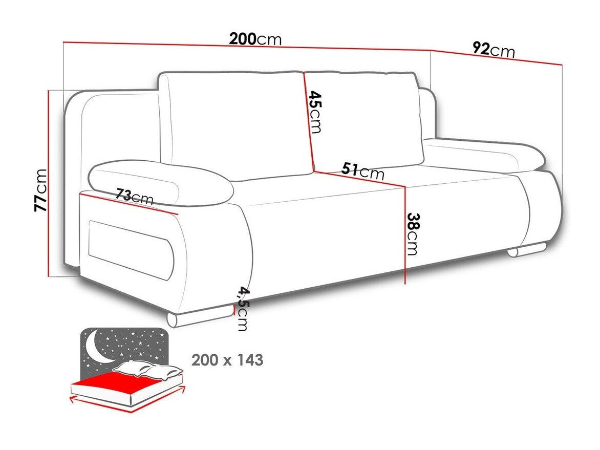 Sovesofa Comfivo 144