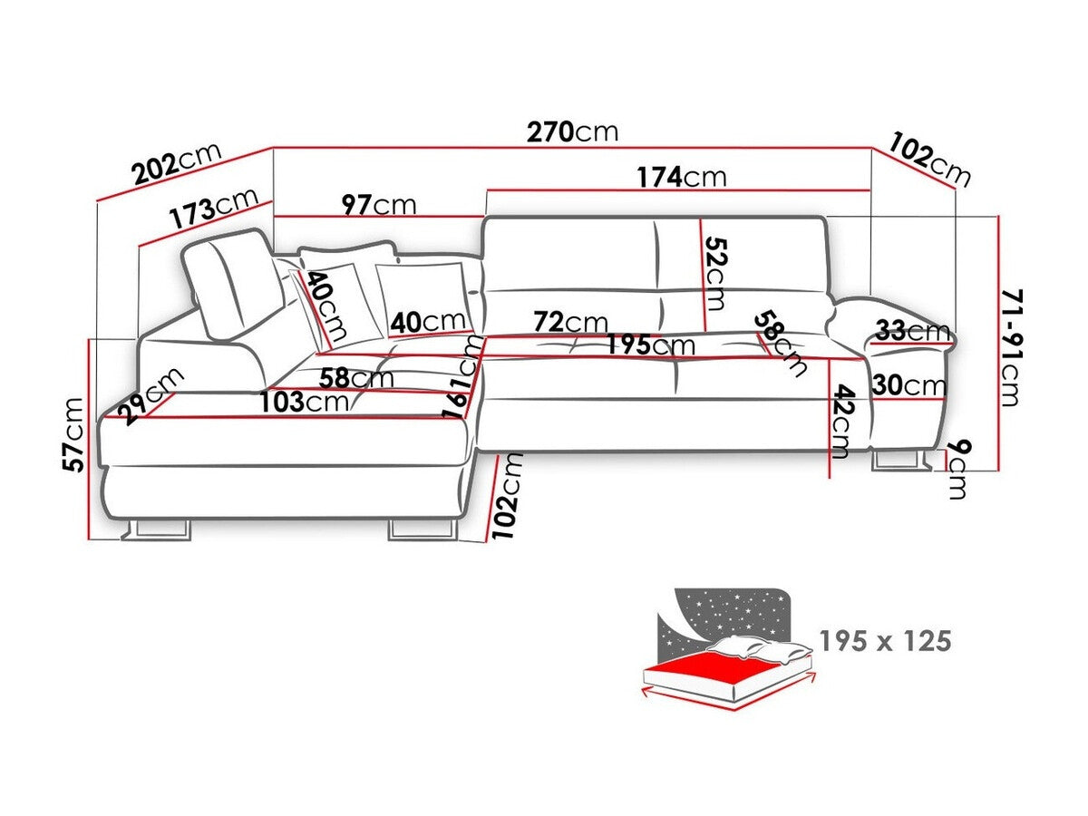Hjørnesofa Comfivo 166