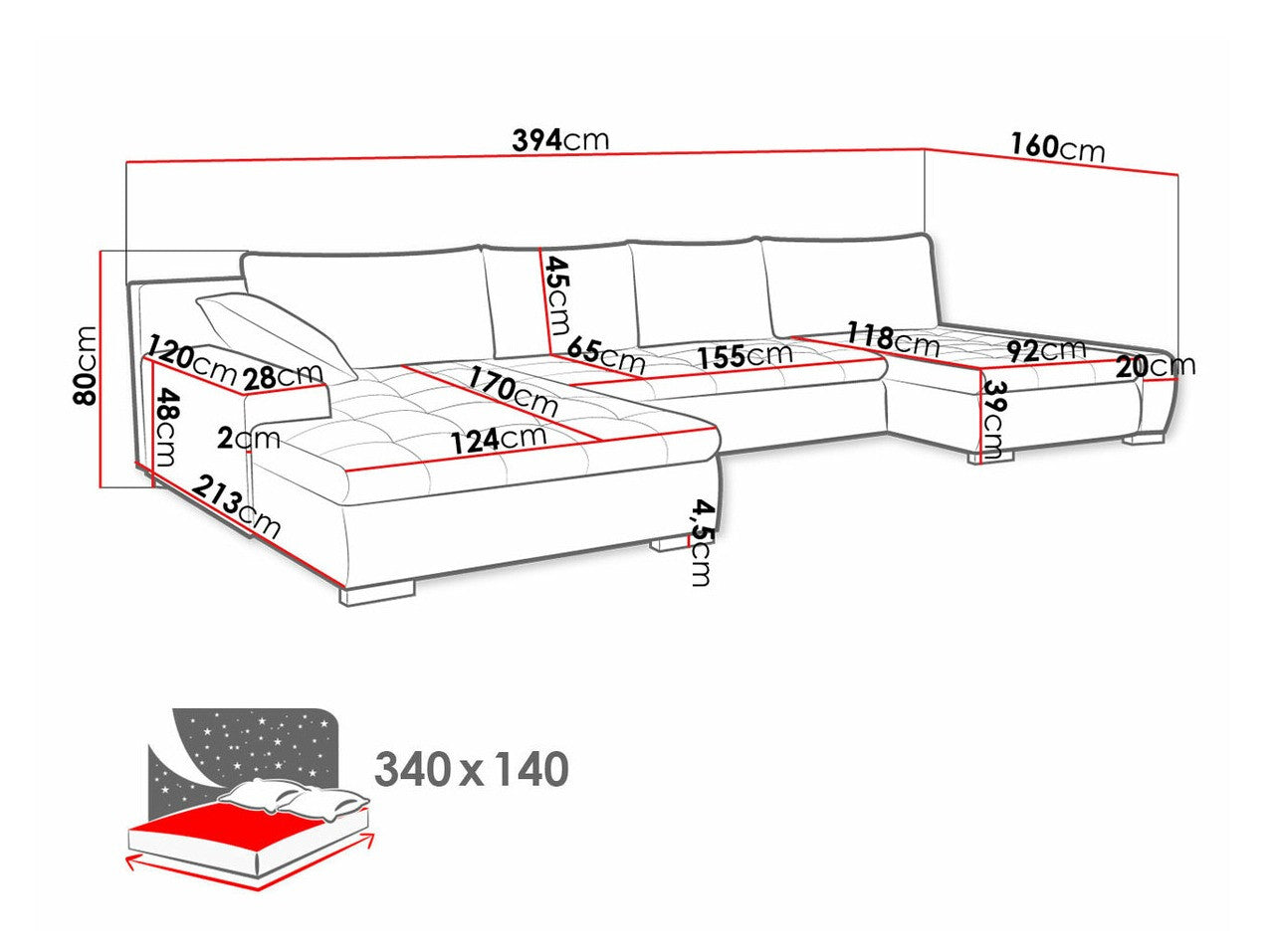Hjørnesofa Comfivo 248