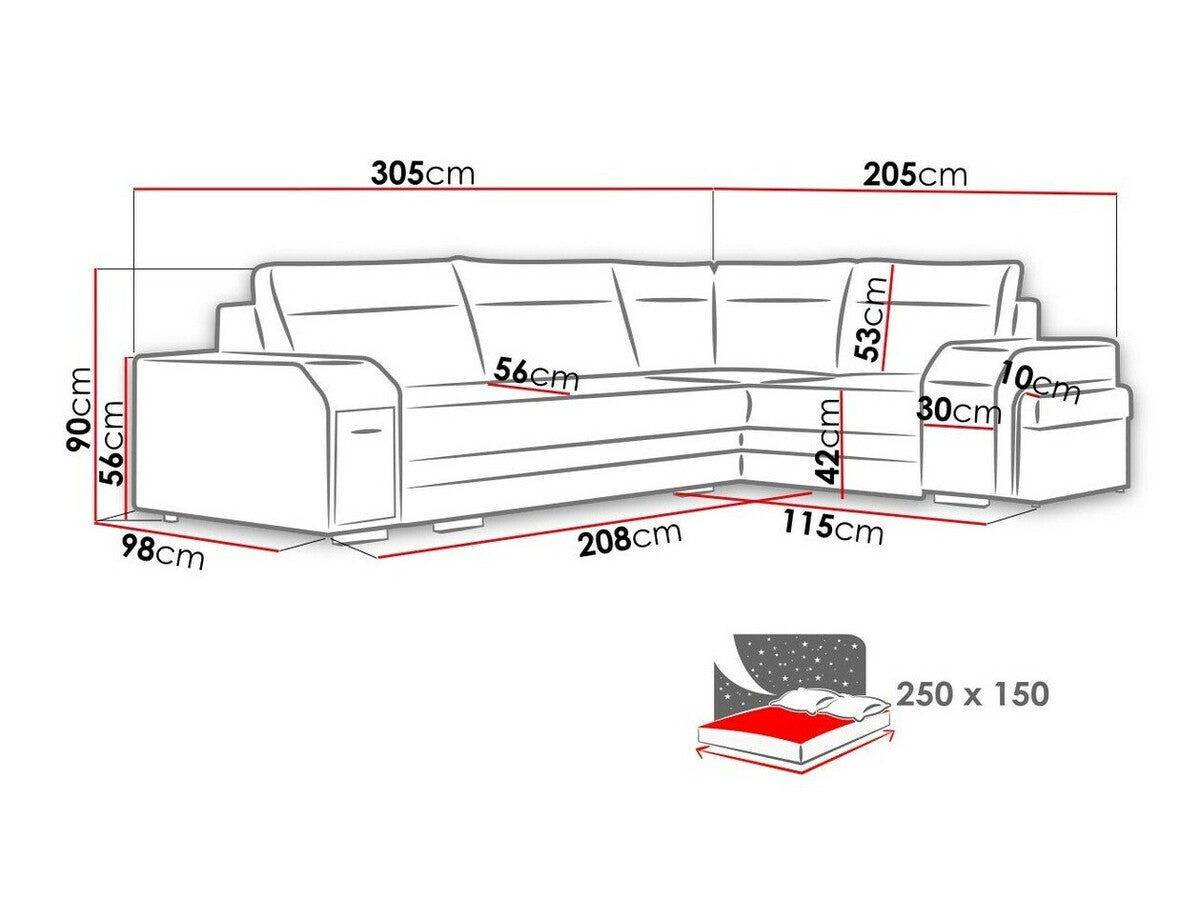 Hjørnesofa Kingsport 101
