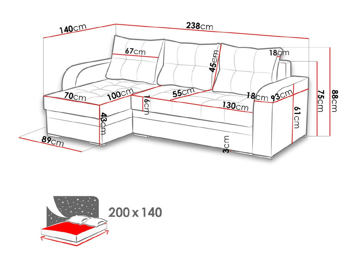 Hjørnesofa Boulder 101