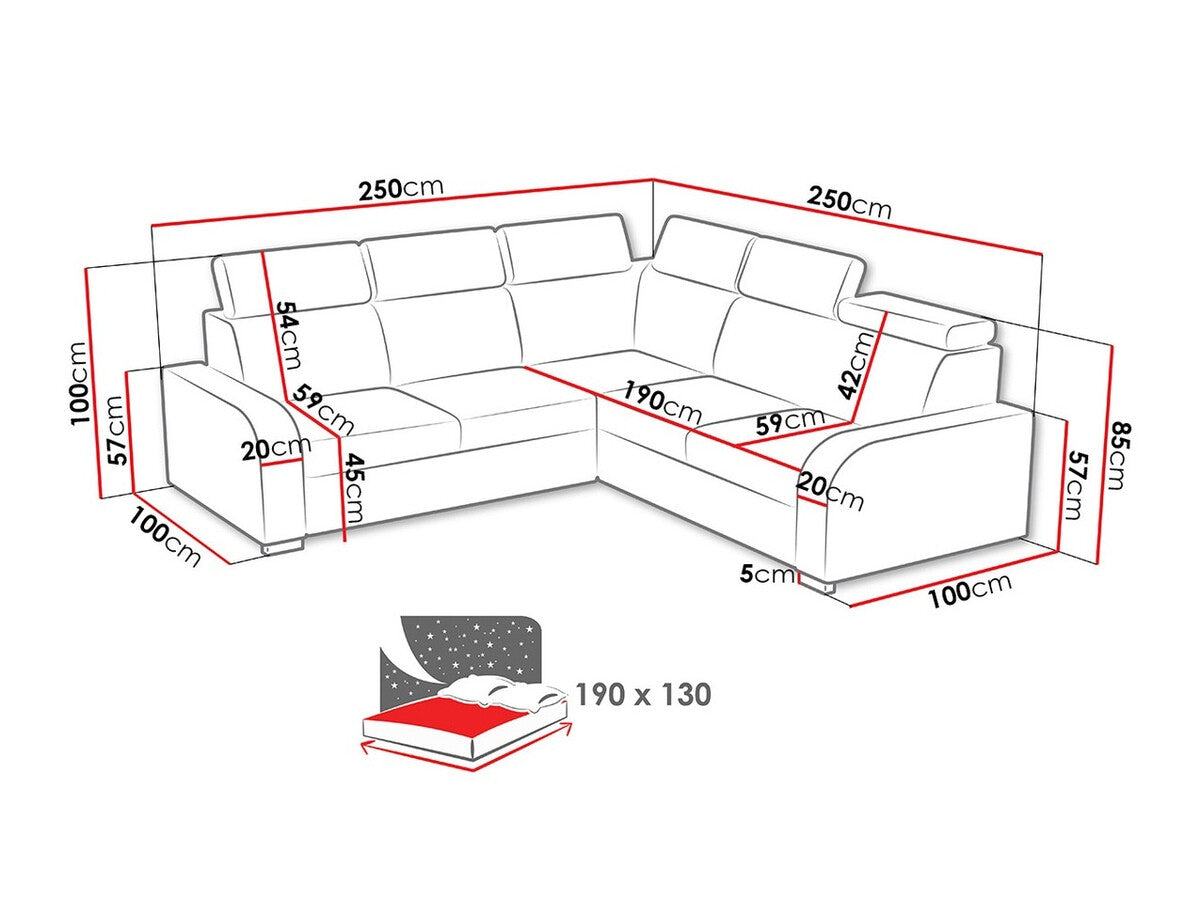 Hjørnesofa Columbus A103