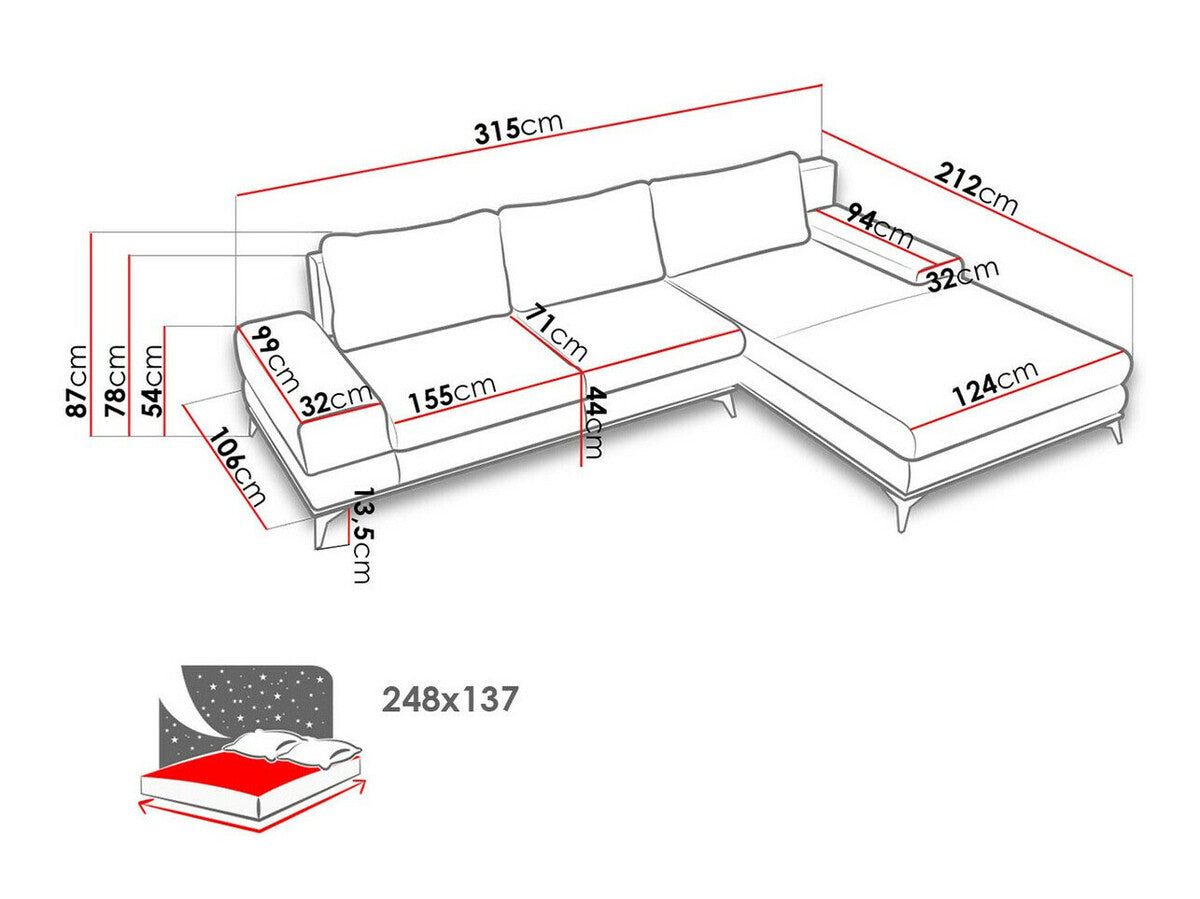 Hjørnesofa Lincoln 136