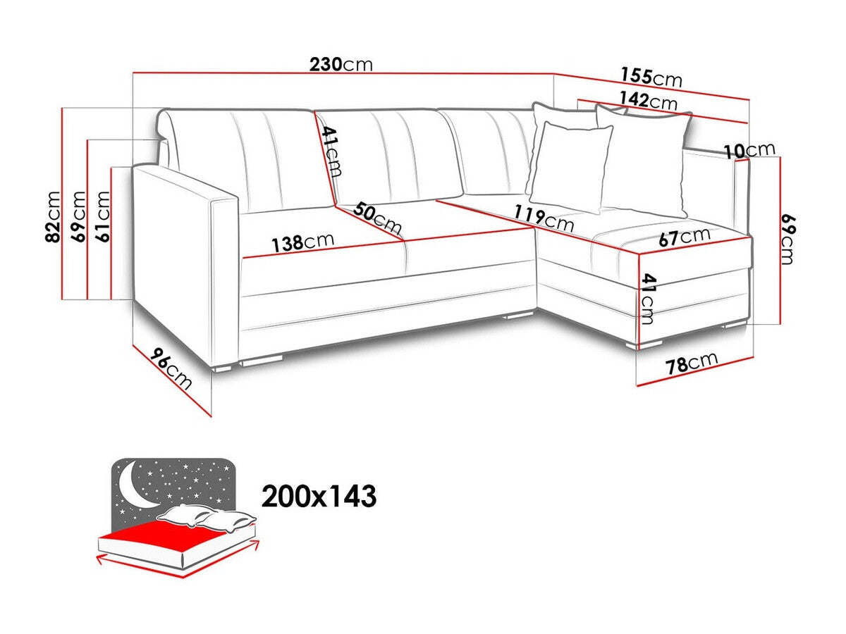 Hjørnesofa Edinburg 100