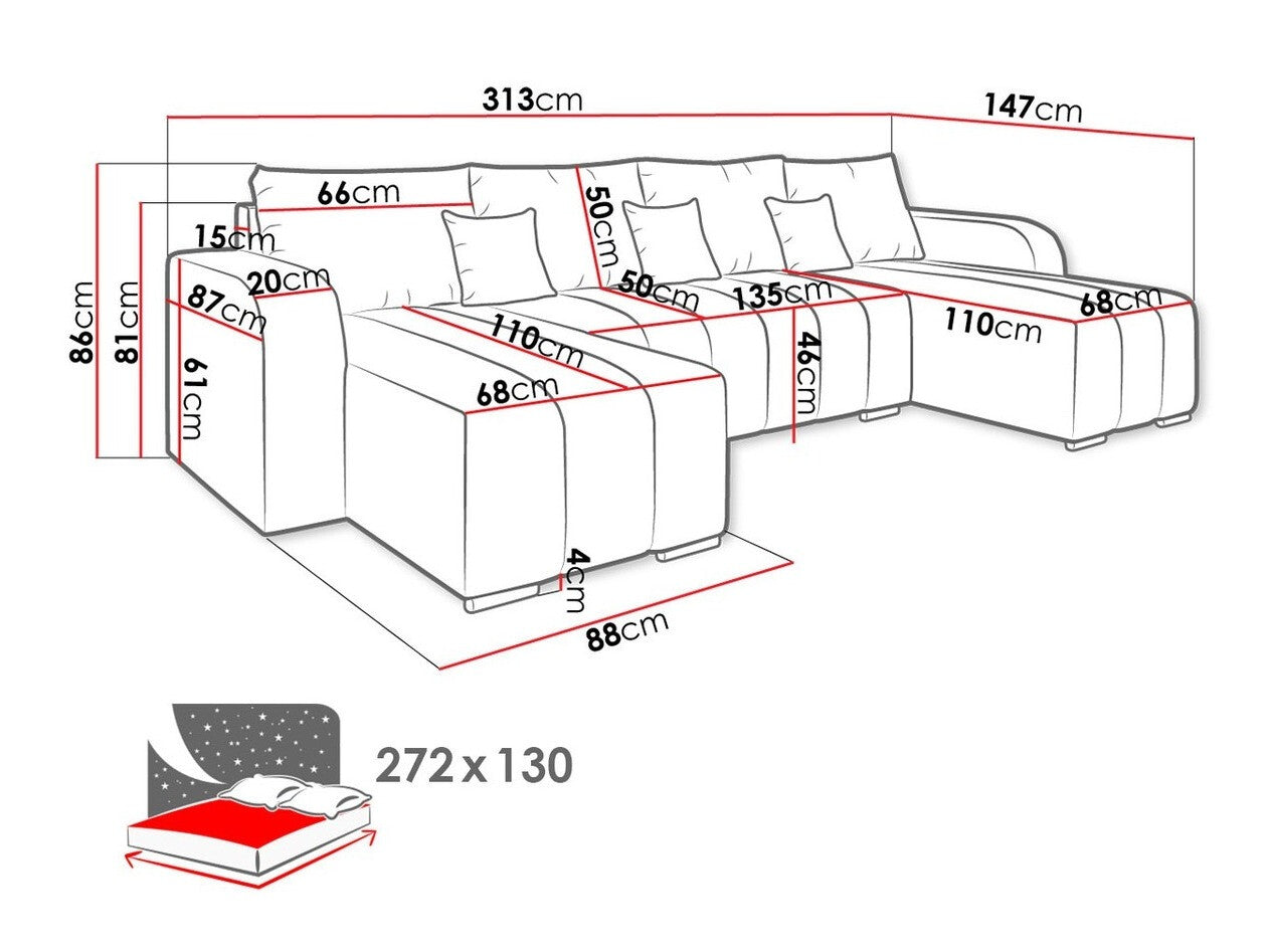 Hjørnesofa Muncie 108