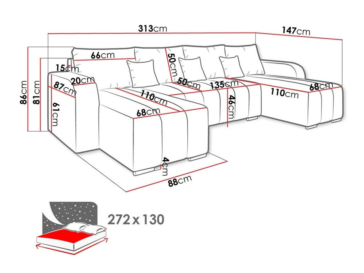 Hjørnesofa Muncie 108