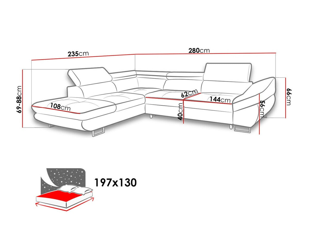 Hjørnesofa Lincoln 122