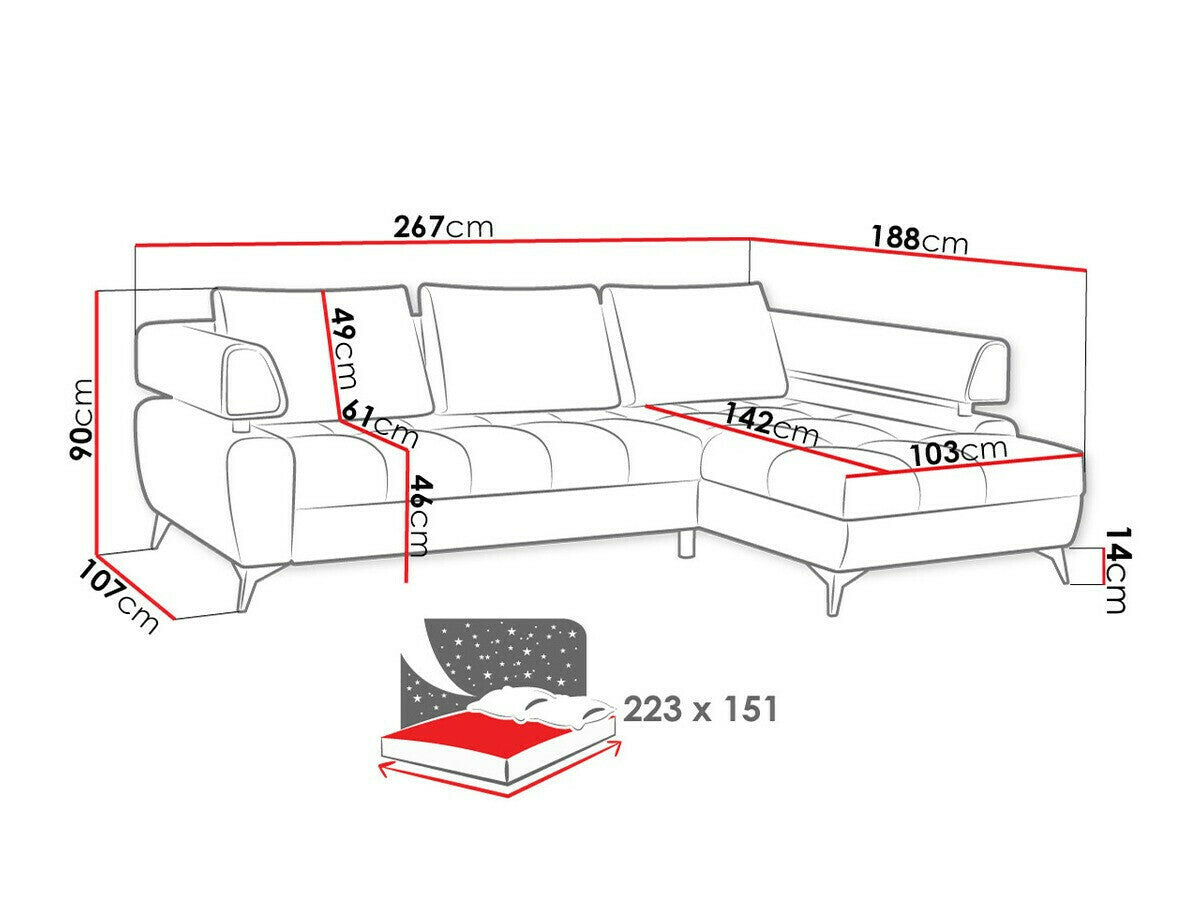 Hjørnesofa Lincoln 154