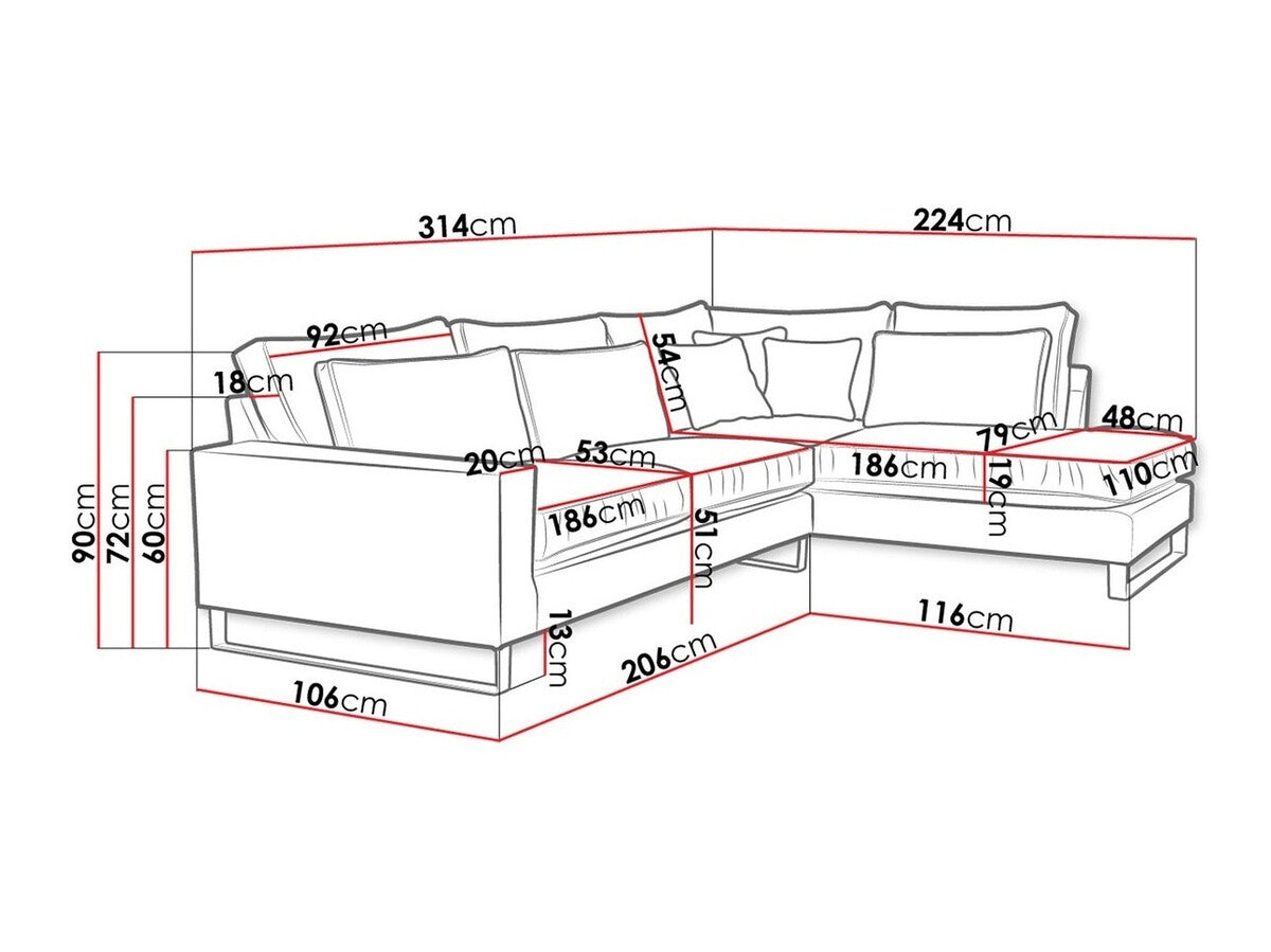 Hjørnesofa Kingsport 111