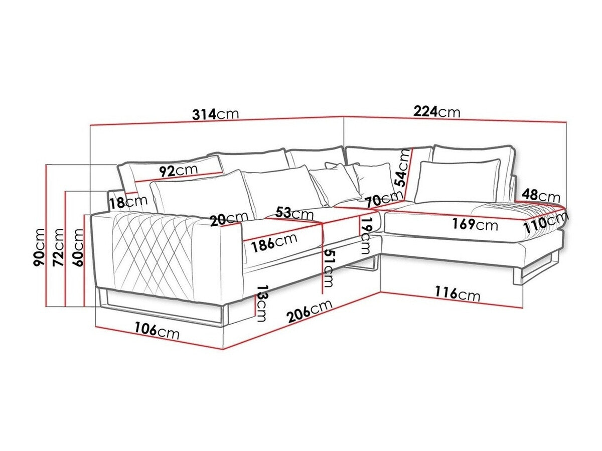 Hjørnesofa Kingsport 112