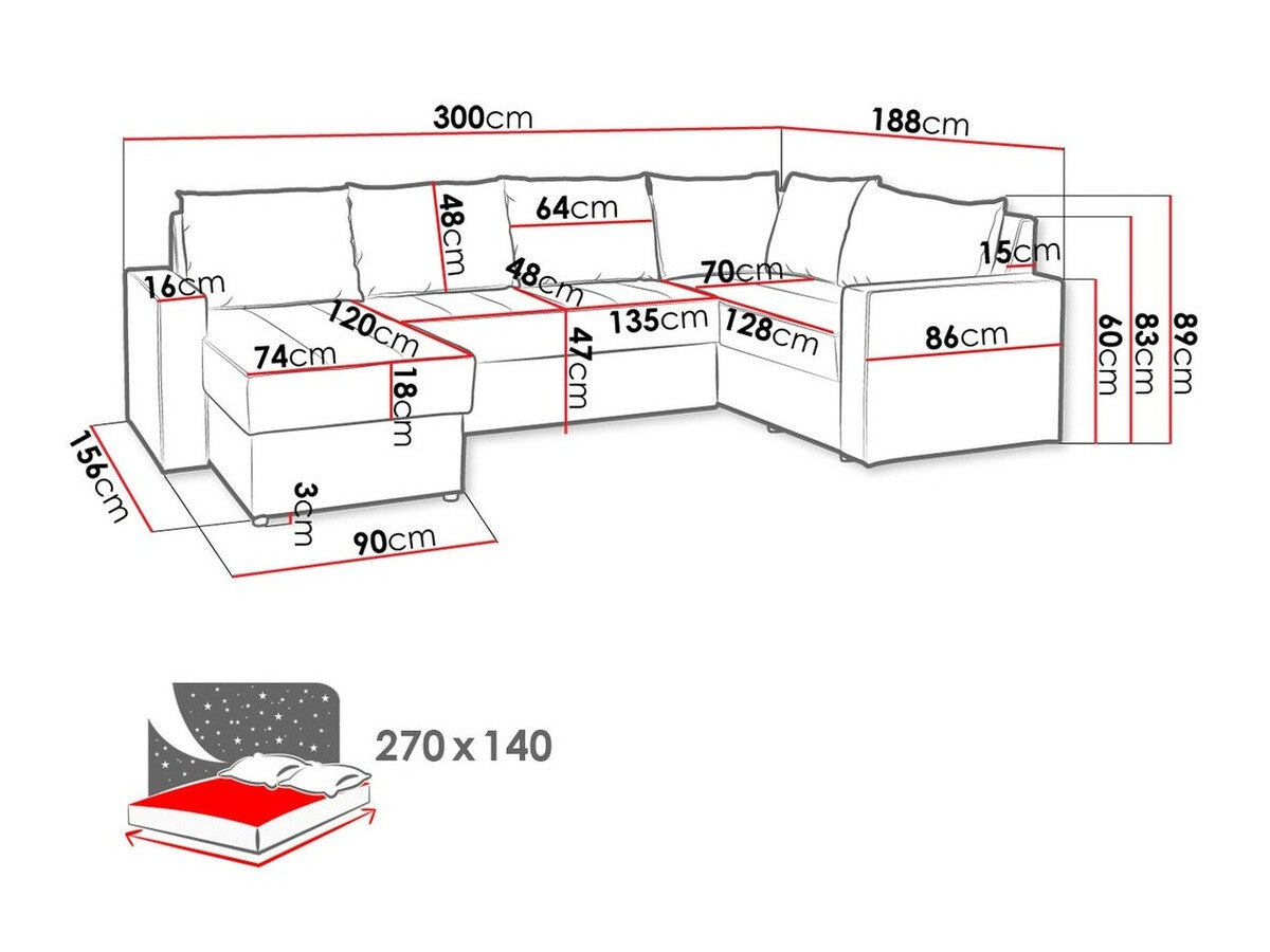 Hjørnesofa Providence 144