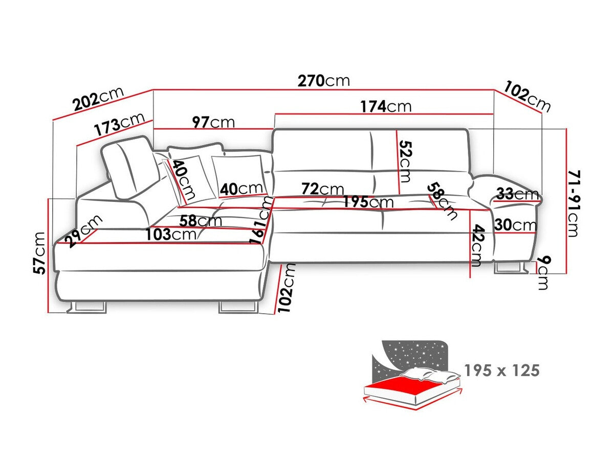 Hjørnesofa Comfivo 290