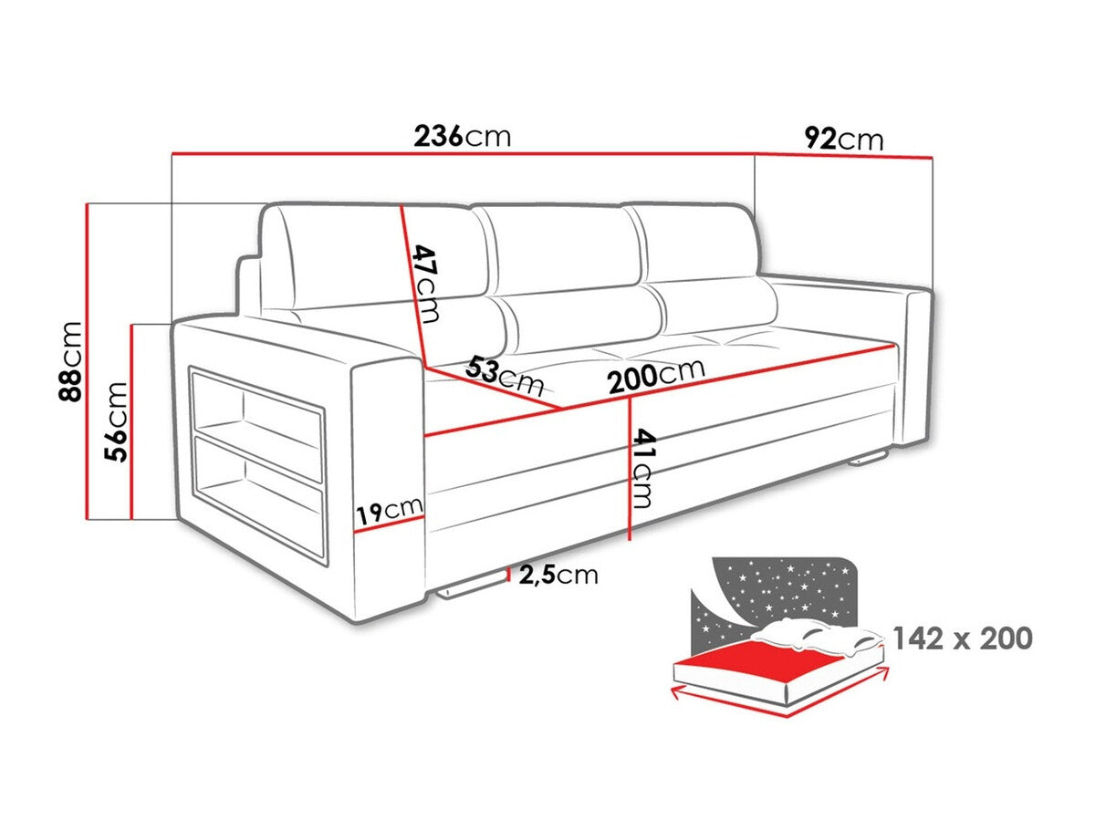 Sovesofa Decatur 100