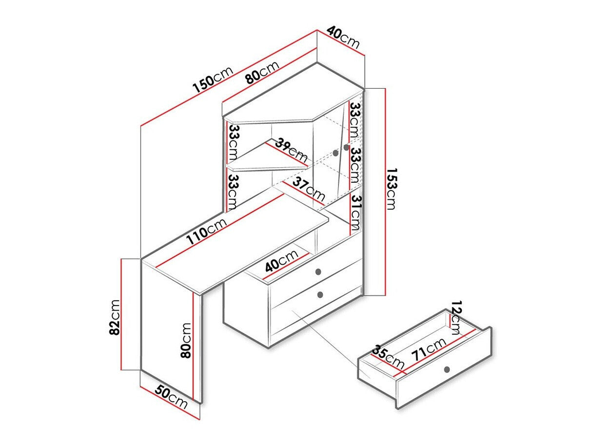 Skrivebord Almira 110