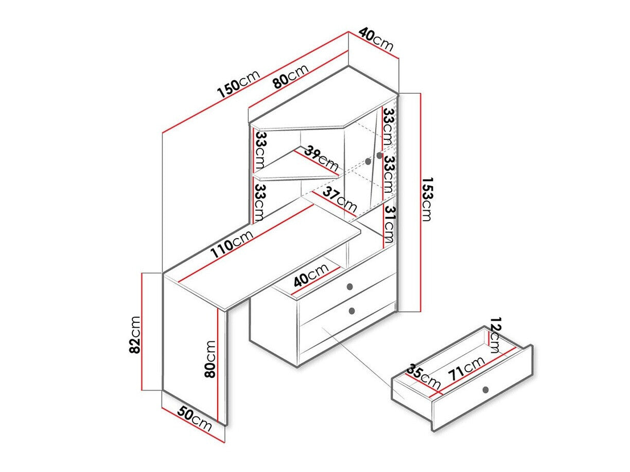 Skrivebord Almira 110