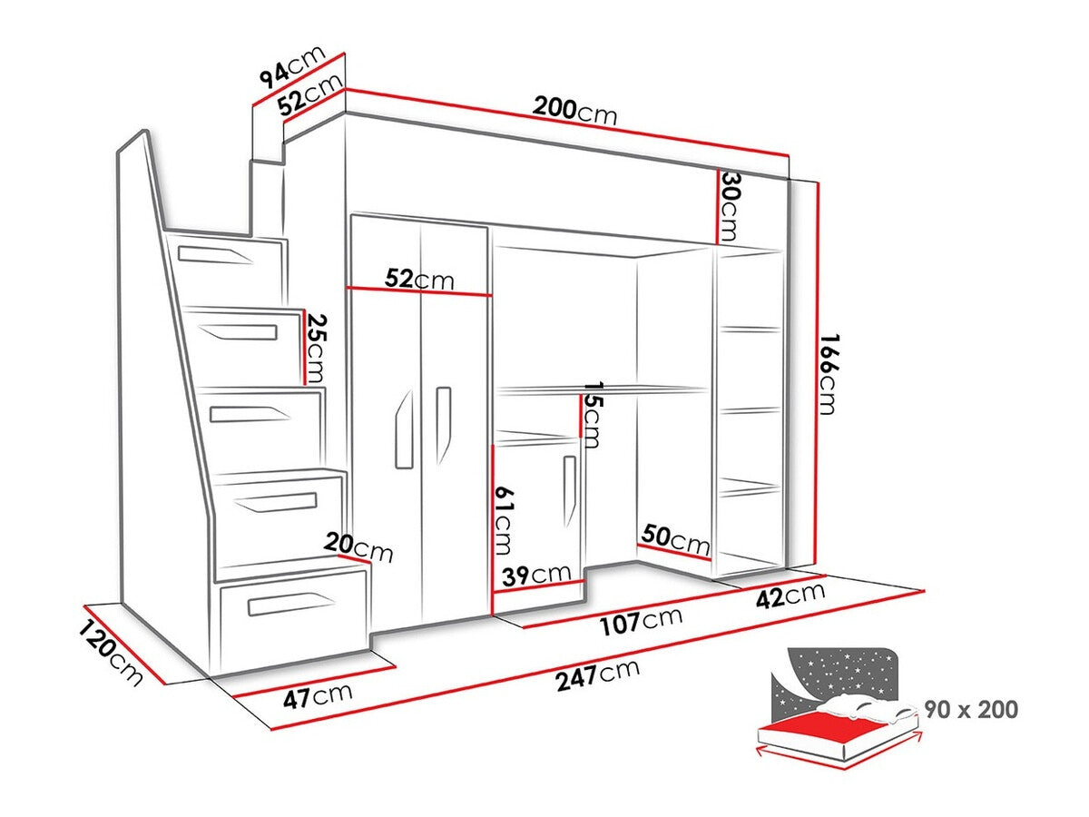 Køjeseng Hartford 192
