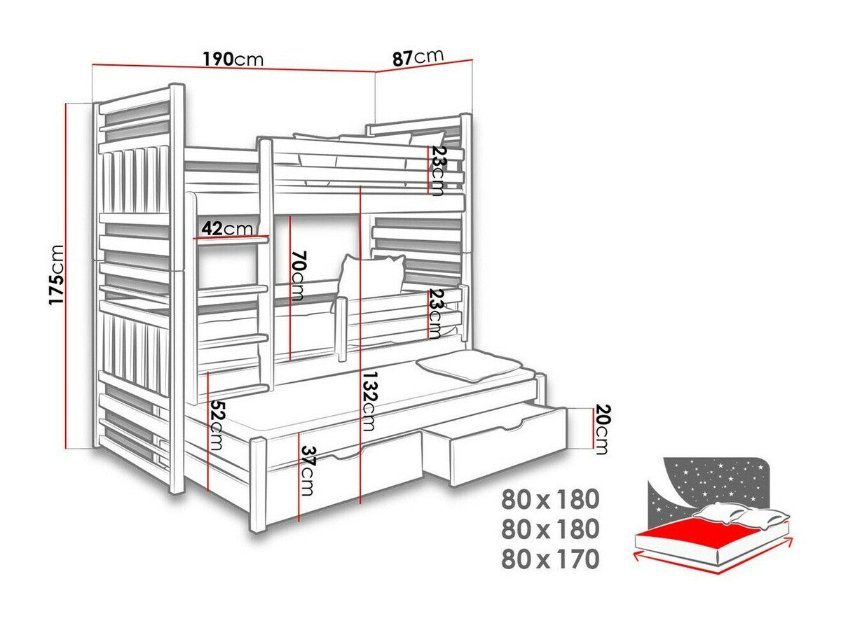 Køjeseng Henderson 123