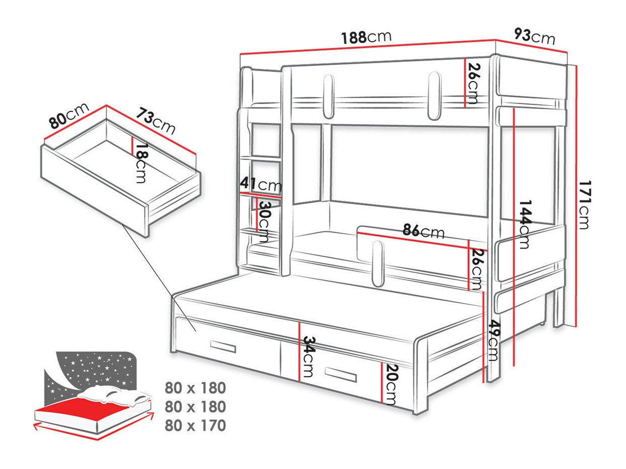 Køjeseng Henderson 145