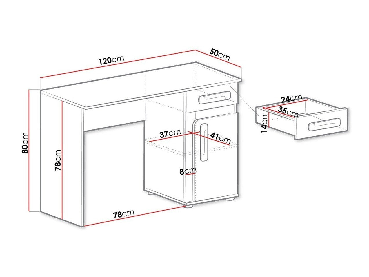 Skrivebord Aviseve 100