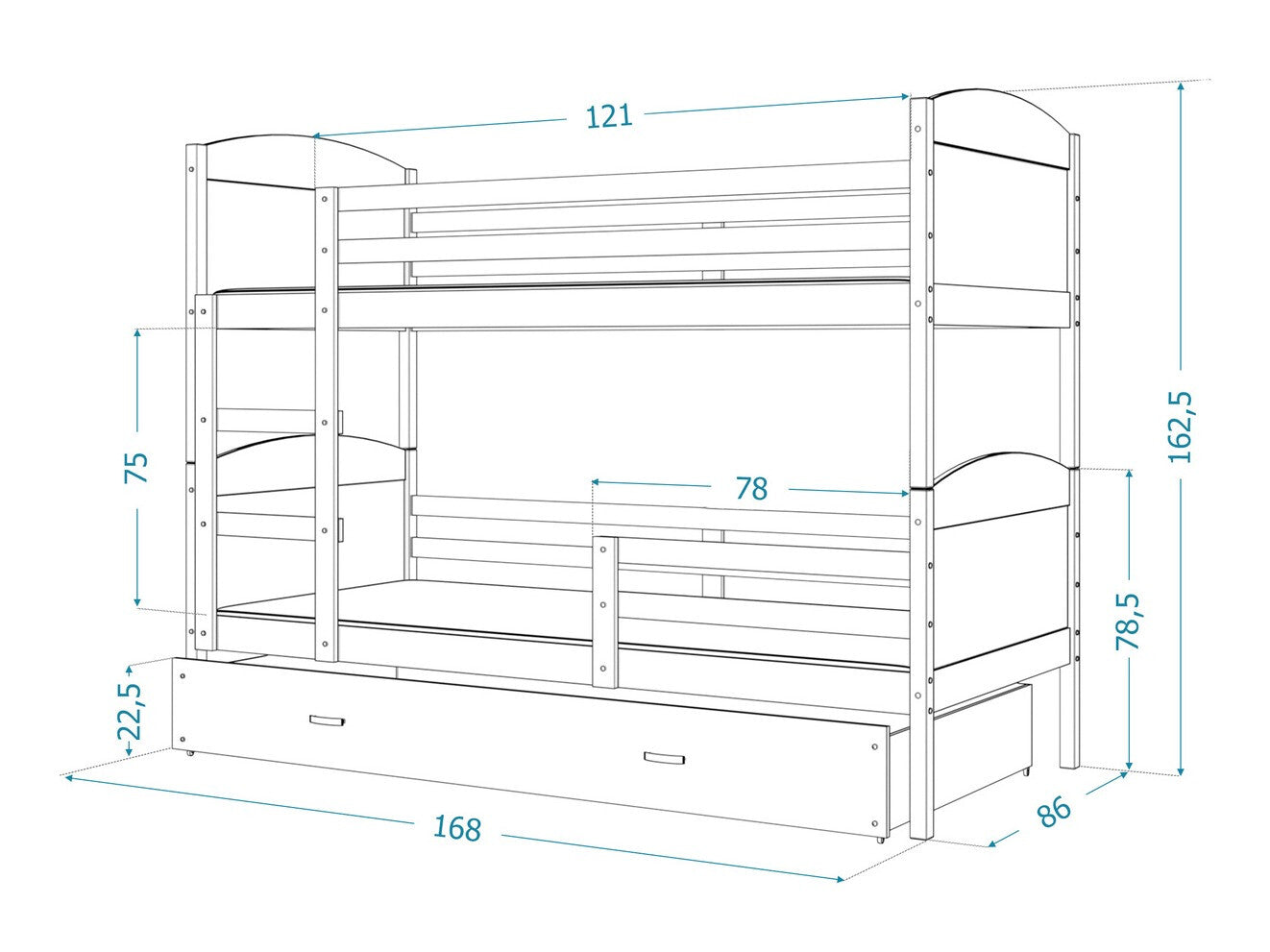 Køjeseng Aurora 101