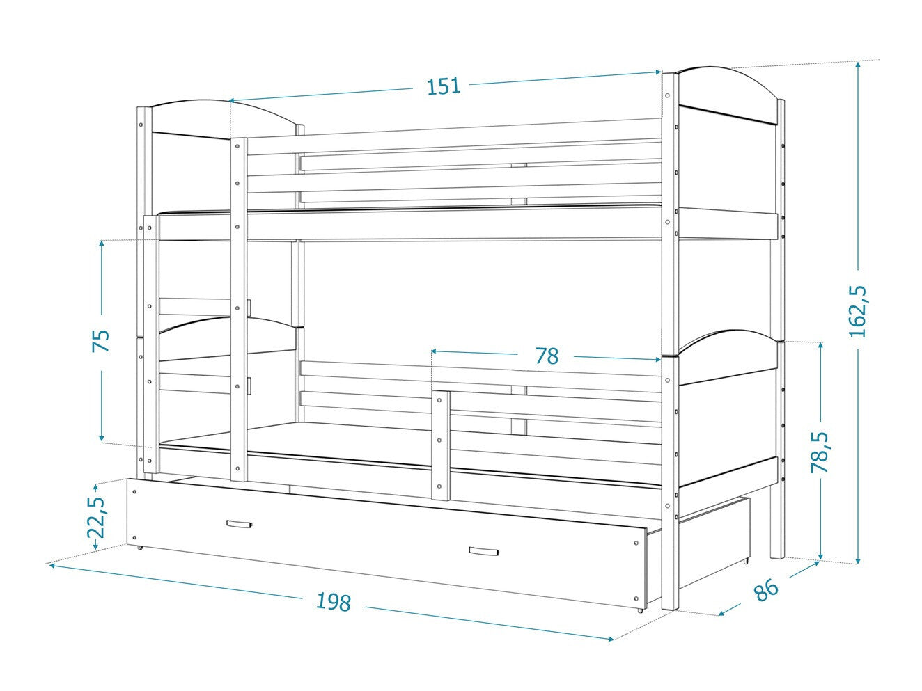 Køjeseng Aurora 102