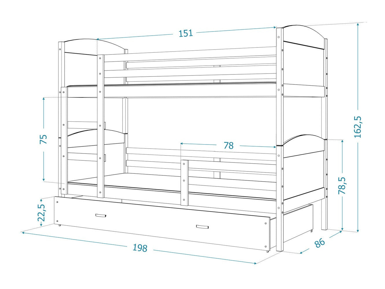 Køjeseng Aurora 102