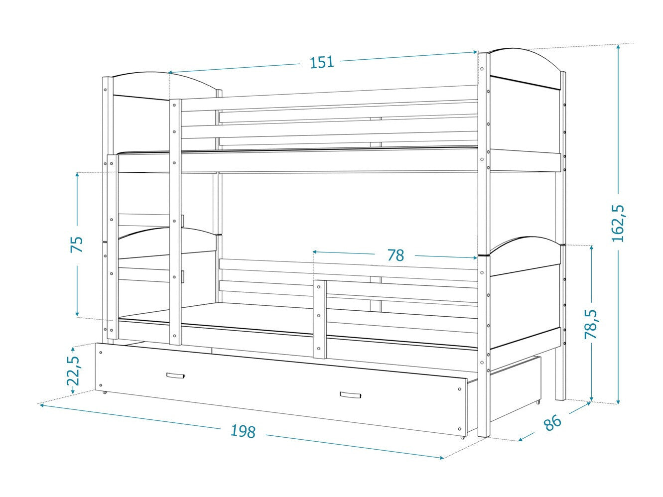 Køjeseng Aurora 102