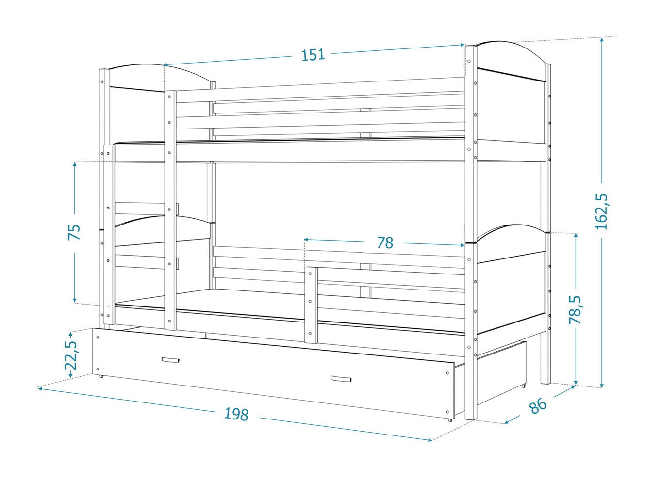 Køjeseng Aurora 102