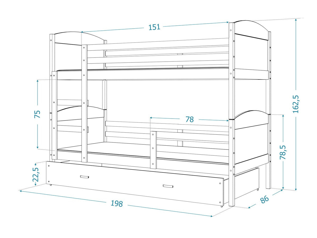 Køjeseng Aurora 102