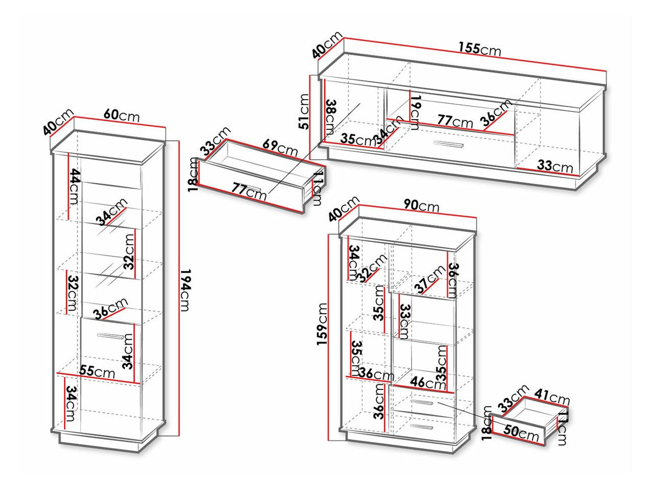 Stuemøbler-sæt Ogden J114