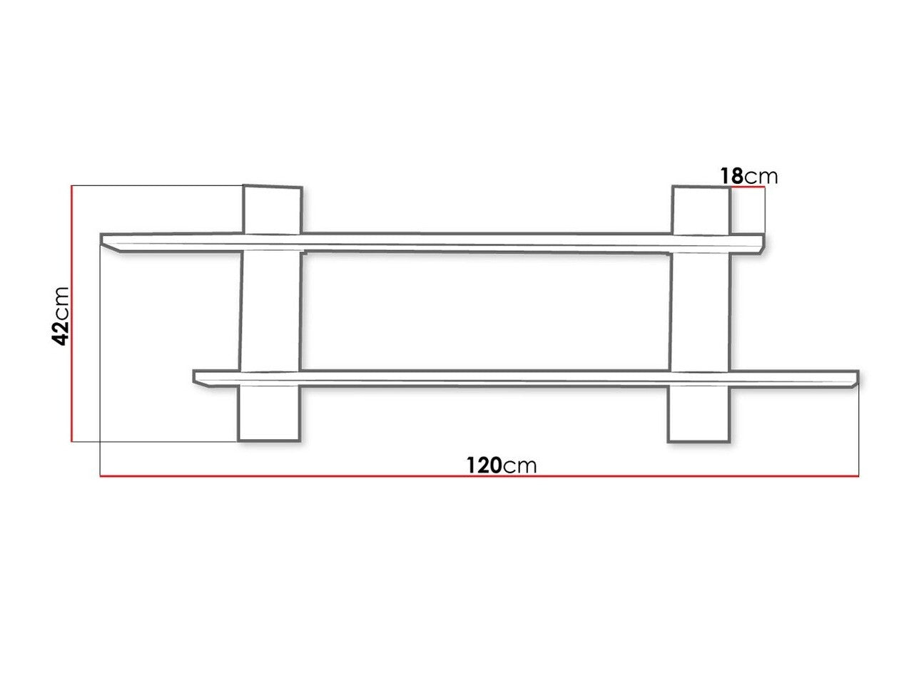 Wall shelf Toledo C120