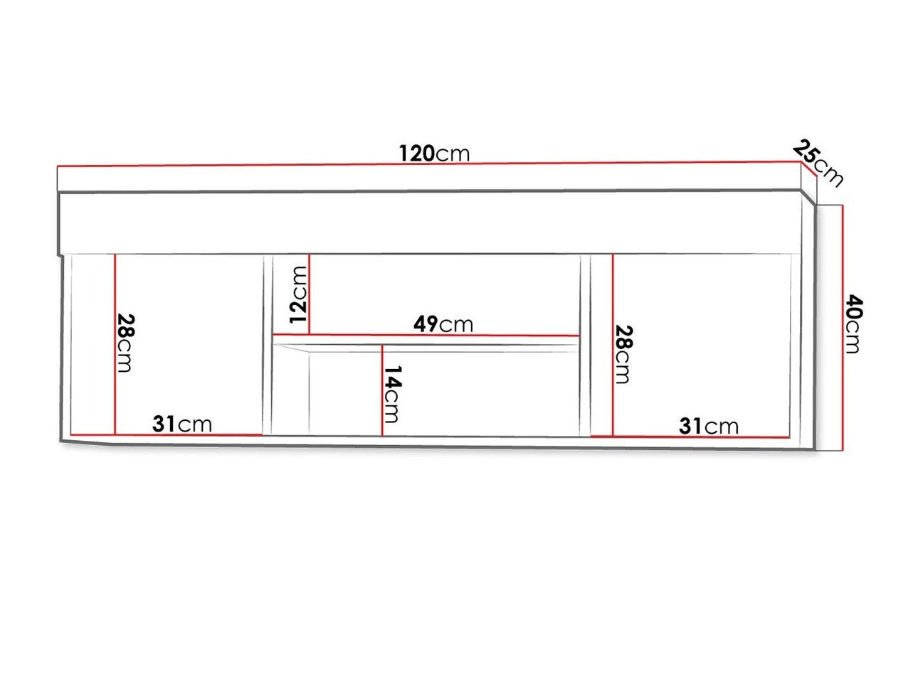 Wall shelf Toledo C123