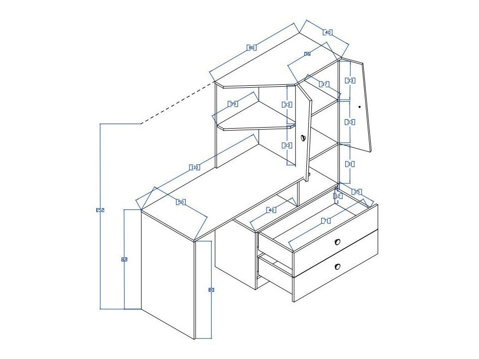 Skrivebord Akron L110